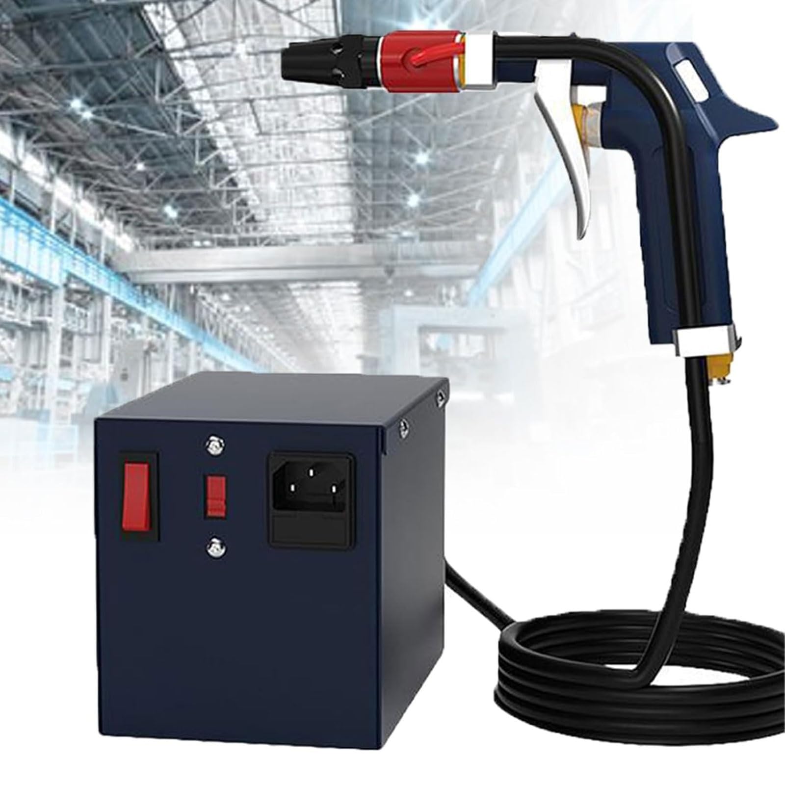 XCSCUK Static Eliminator Ionizing Air Gun,Anti Static Ionizer,Static Eliminating Air Tool,with High Voltage Generator,Built-in Silencer,for Industrial
