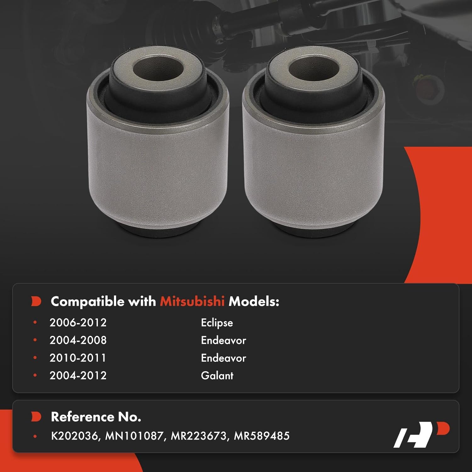 A-Premium 2 x Rear Arm To Knuckle (Upper) Control Arm Bushing Kit, Compatible with Mitsubishi Eclipse 2006-2012, Galant 2004-2012, Endeavor 2004-2008/2010-2011