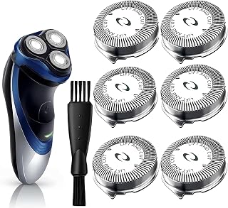 6 cabezales de repuesto HQ56 compatibles con acero para maquinilla de afeitar Philips Norelco para HQ6940 HQ6868 HQ6970