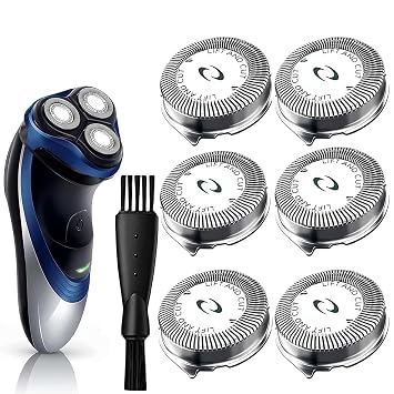 6PCS HQ56 Compatible with Steel Replacement Heads for Philips Norelco Razor fits for HQ6940 HQ6868 HQ6970 6-Pack