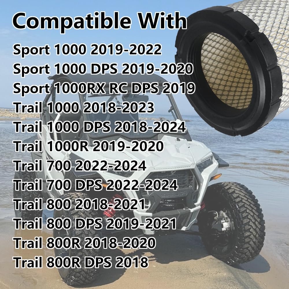 715900394 Air filter Compatible with Can Am Defender Traxter HD5 HD8 HD7 HD9 HD10 Maverick Trail 1000 700 800 800R Sport 1000 Commander 700 2016-2023 Replace CM-8016 AF25890-2 (set of 4)