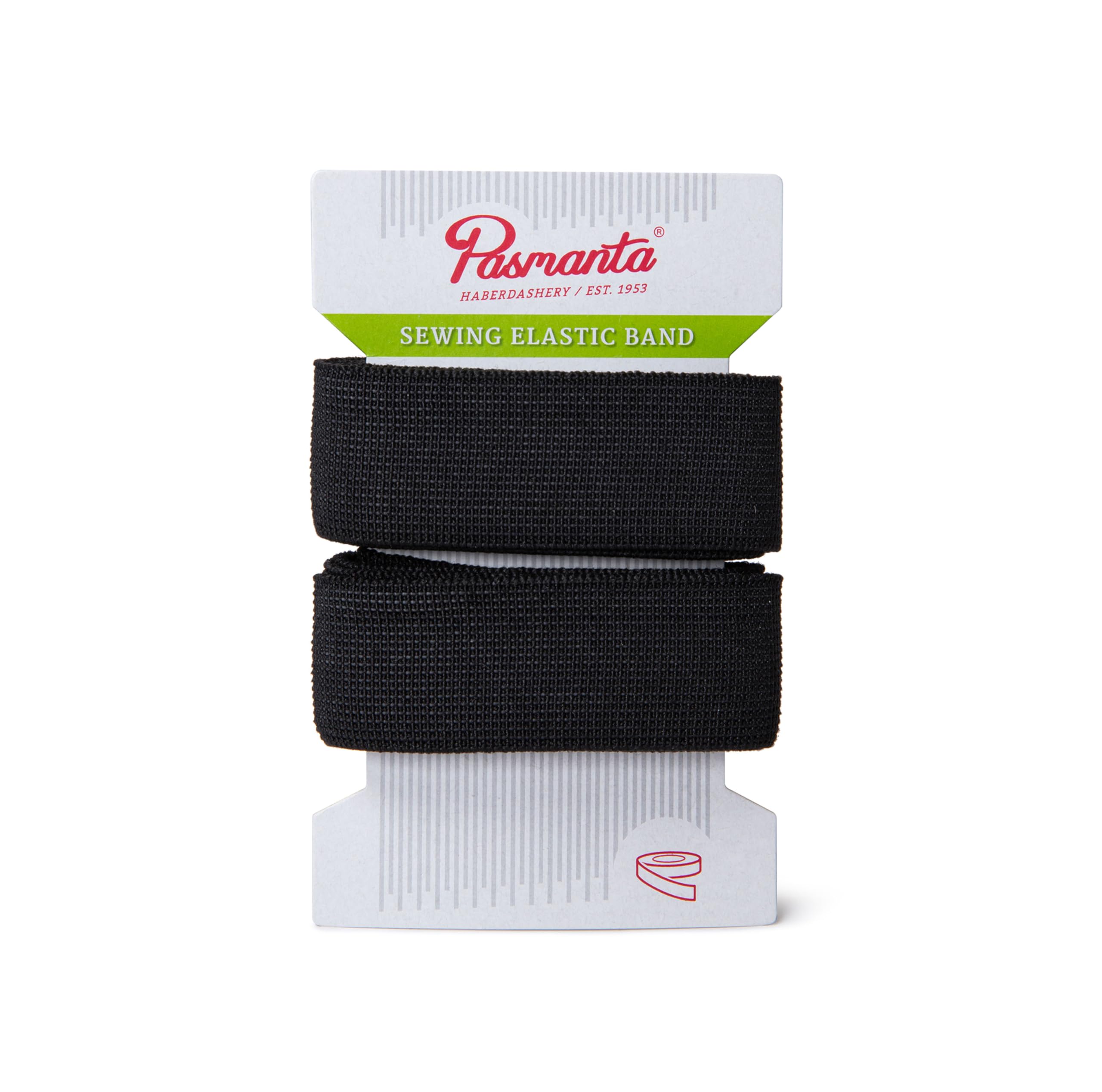Pasmanta Elastiek | Rekbare Banden voor Het Naaien | Sterke Elastische Tailleband voor Broeken | Voor Huishoudelijke en Doe-Het-Zelfprojecten | Voor het Naaien van Stoffen (25mm - Wit