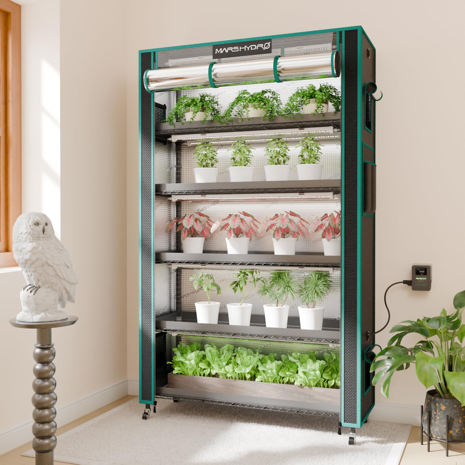Amazon.com: MARS HYDRO 2025 Plant Stand with Grow Lights,6-Tier