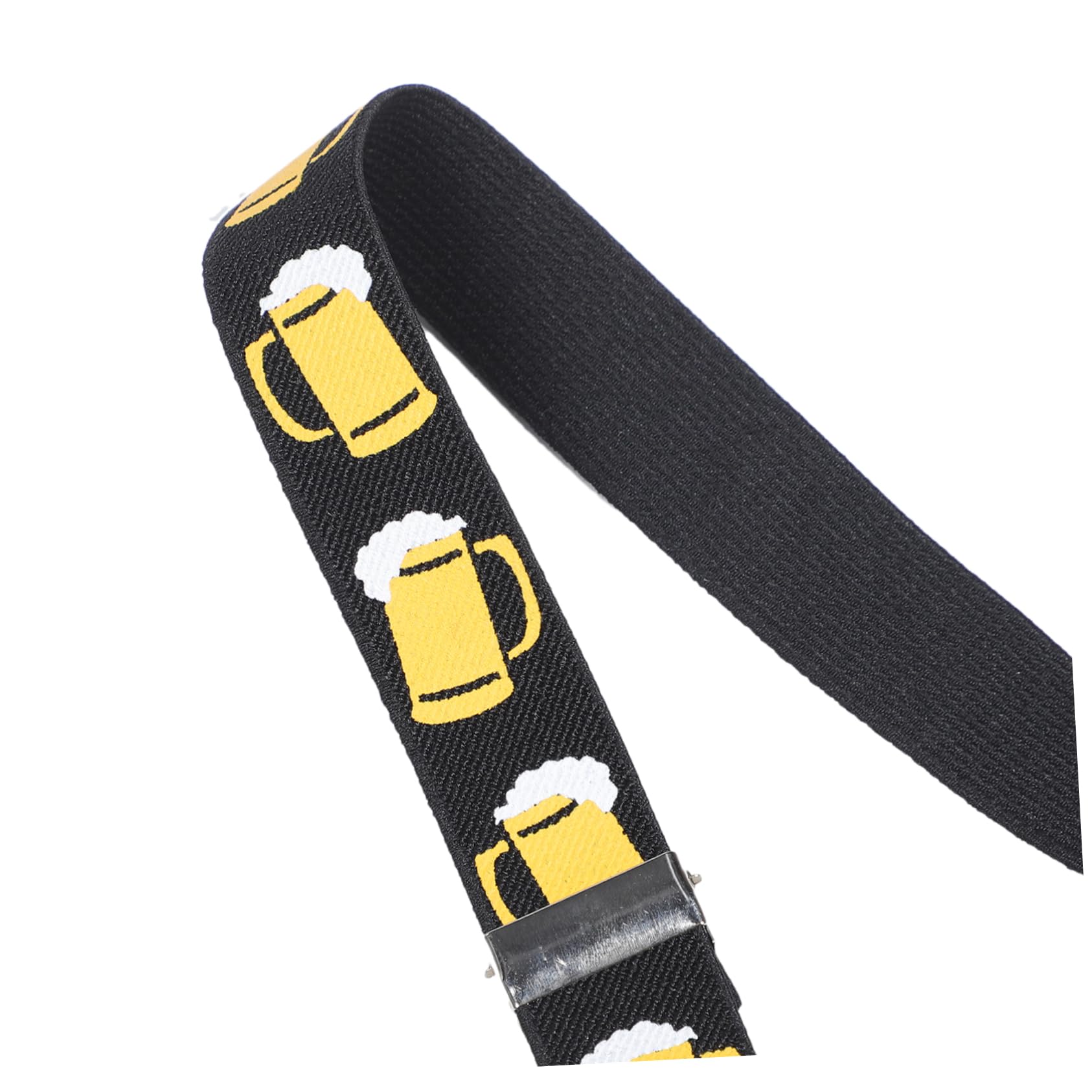 Didiseaon Men's Adjustable Elastic Suspenders Y Back Beer Print Braces Clip Design for Jeans and Shorts Comfortable and Secure Fit for Casual and Party Wear
