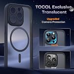 TOCOL Magnetic for iPhone 15 Pro Case, Upgraded Full Camera Protection, Fit for MagSafe, Rugged Phone Case for iPhone 15 Pro 6.1 Inch, Drop Protection, Anti-Scratch, Black