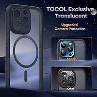 Vista 331 de TOCOL Funda magnética para iPhone 15 Pro Max, protección completa mejorada de la cámara, compatible con Magsafe, protección contra caídas, funda