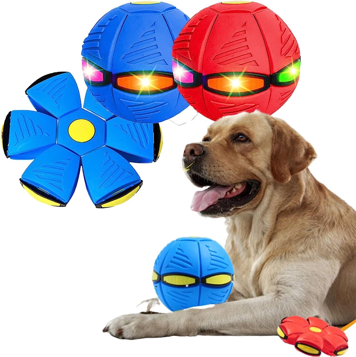 Pet Toy Flying Saucer Ball, Owowpet Pet Toy Flying Saucer Ball, Interactive Rolling Dog Ball