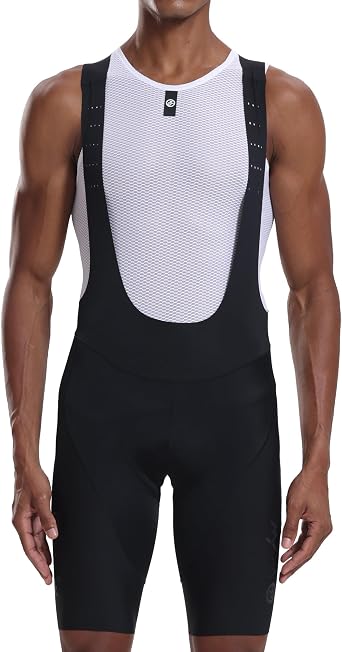 YKYWBIKE Cycling Bibs Men,Elastic Interface Padded Cycling Bib Shorts,Breathable Biking Bib Short Men