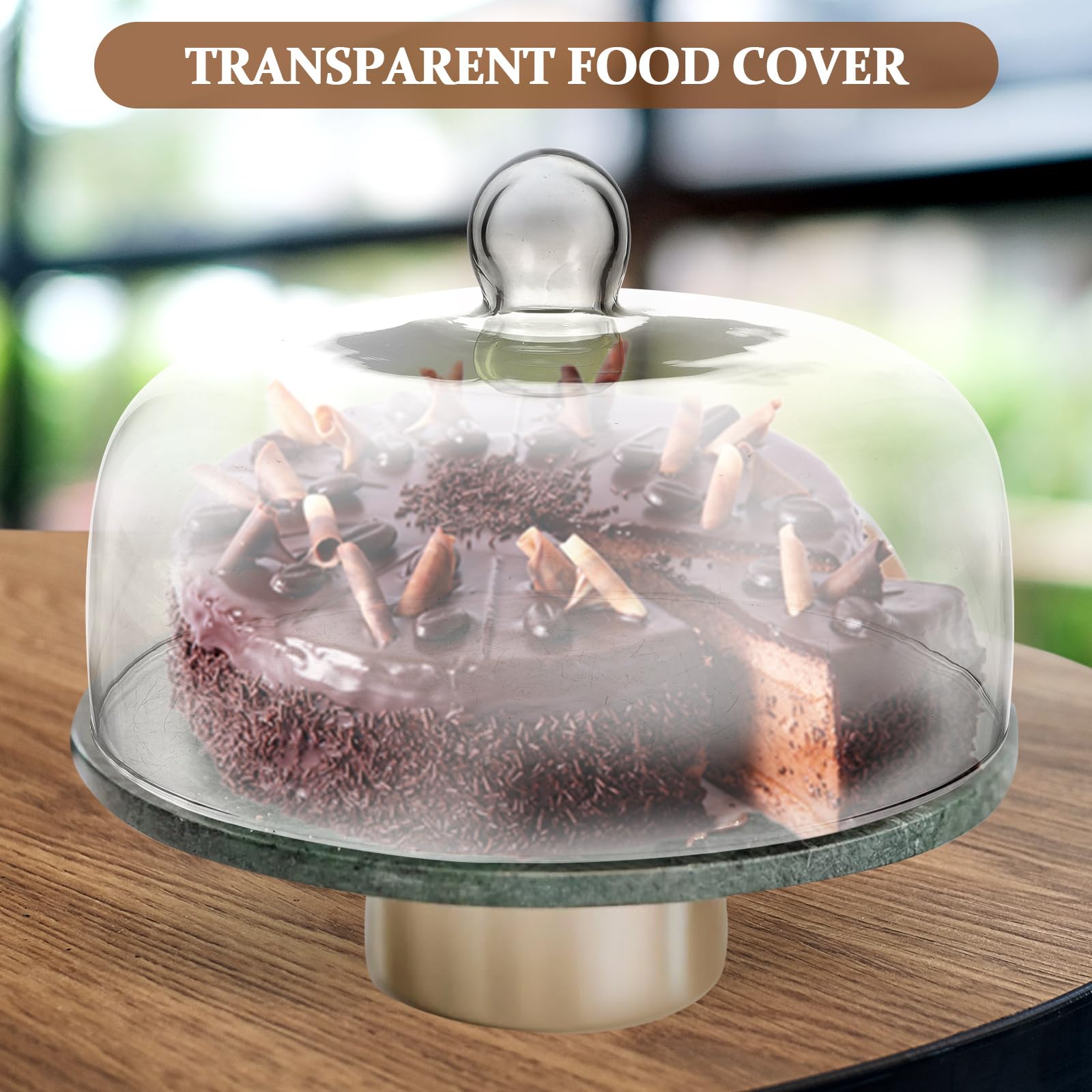 Holibanna Cake Display Cover Round Cake Stand Dessert Cloche Dessert Cover Destert Piano Piano Piano Cover per Cover con per 28X28cm Porta Torta