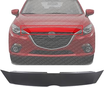 AUTOS PARTS PLUS Front Bumper Upper Grille Cover Primed Plastic Direct Replacement Compatible With 2014-2016 Mazda 3 / Sport MA1201100 BJS75003351 BHN15003351