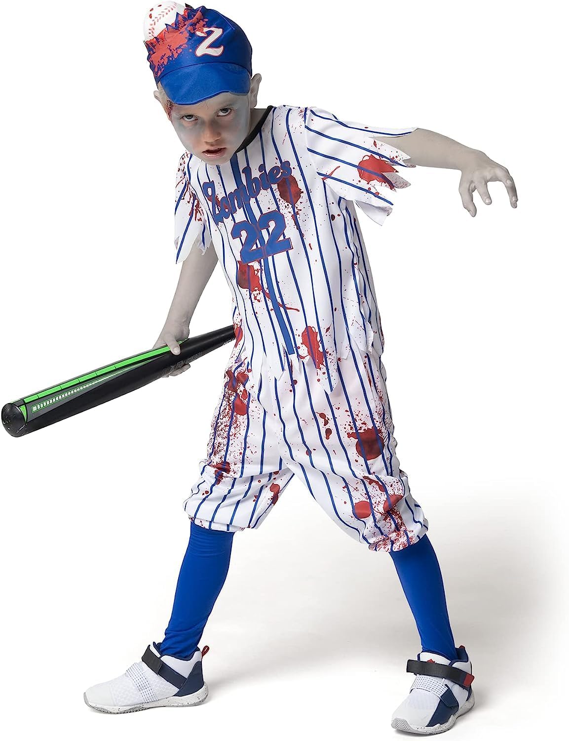 Spooktacular Creations Zombie Baseball Player Costumes for Boys, Halloween Costume for Kid, Zombie Football Player Outfit