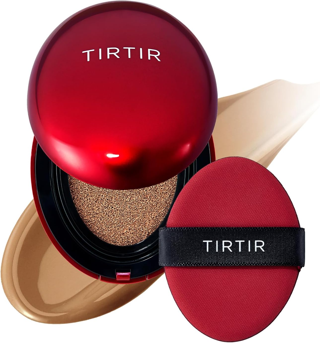 [*Mini Size*] TIRTIR Mask Fit Red Cushion Foundation | Full coverage, Weightless, Skin fit, Satin Glow Finish, Korean Makeup, beauty, Tattoo cover up, Buildable (#40N Cinnamon, 0.15 Fl Oz)