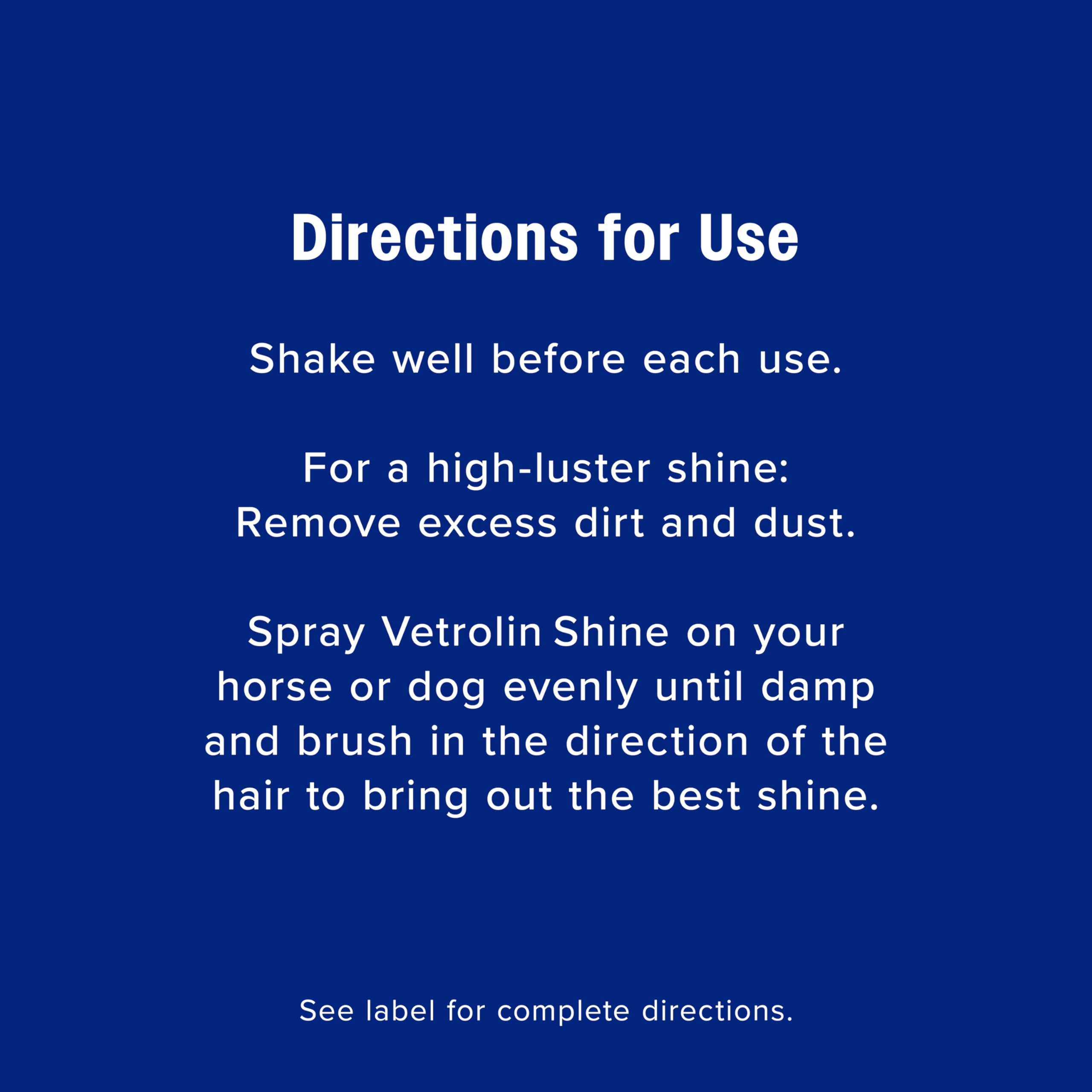 Farnam Vetrolin Shine, High-Luster Coat Polish and Detangler Spray, Ideal for Horses and Dogs, 32 oz. - image 7