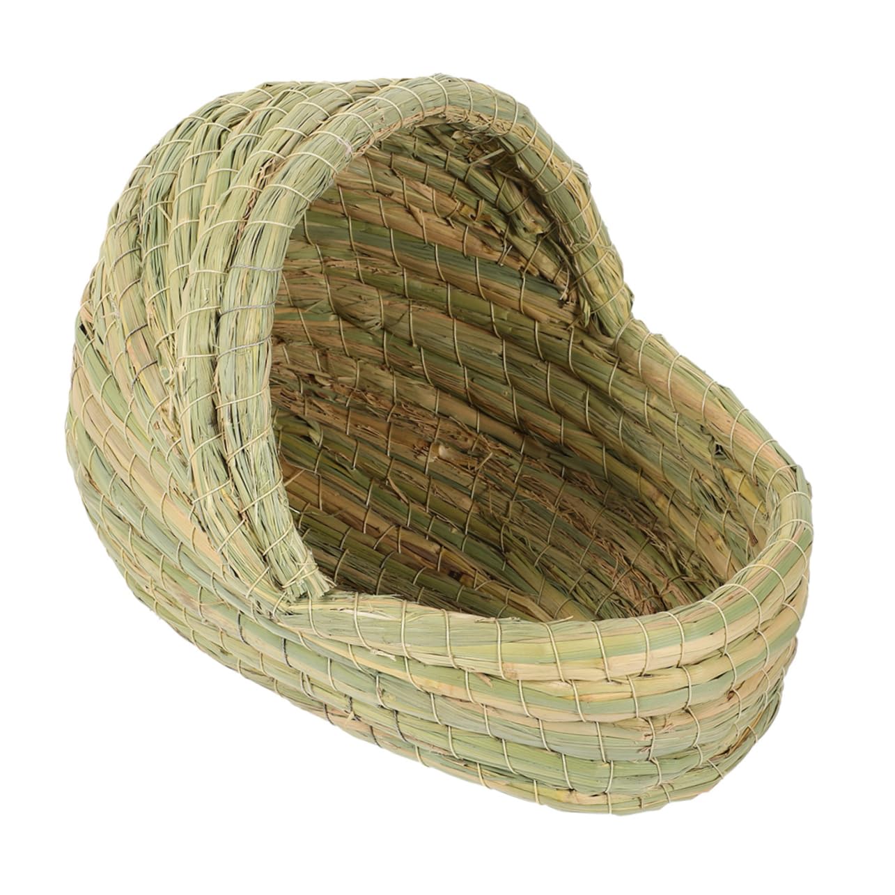 Didiseaon Nido de Paja Tejido Beige para Palomas y Loros, Estilo Rústico | Mantenimiento Sencillo, Uso en Patio y Pequeñas Granjas, Formato Trenzado