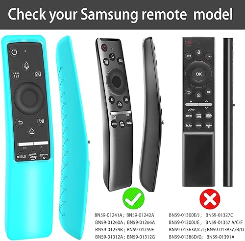 Miniatura 6 de Paquete de 2 fundas para control remoto que brillan en la oscuridad, compatibles con el mando a distancia Samsung Smart TV serie BN59, protector de