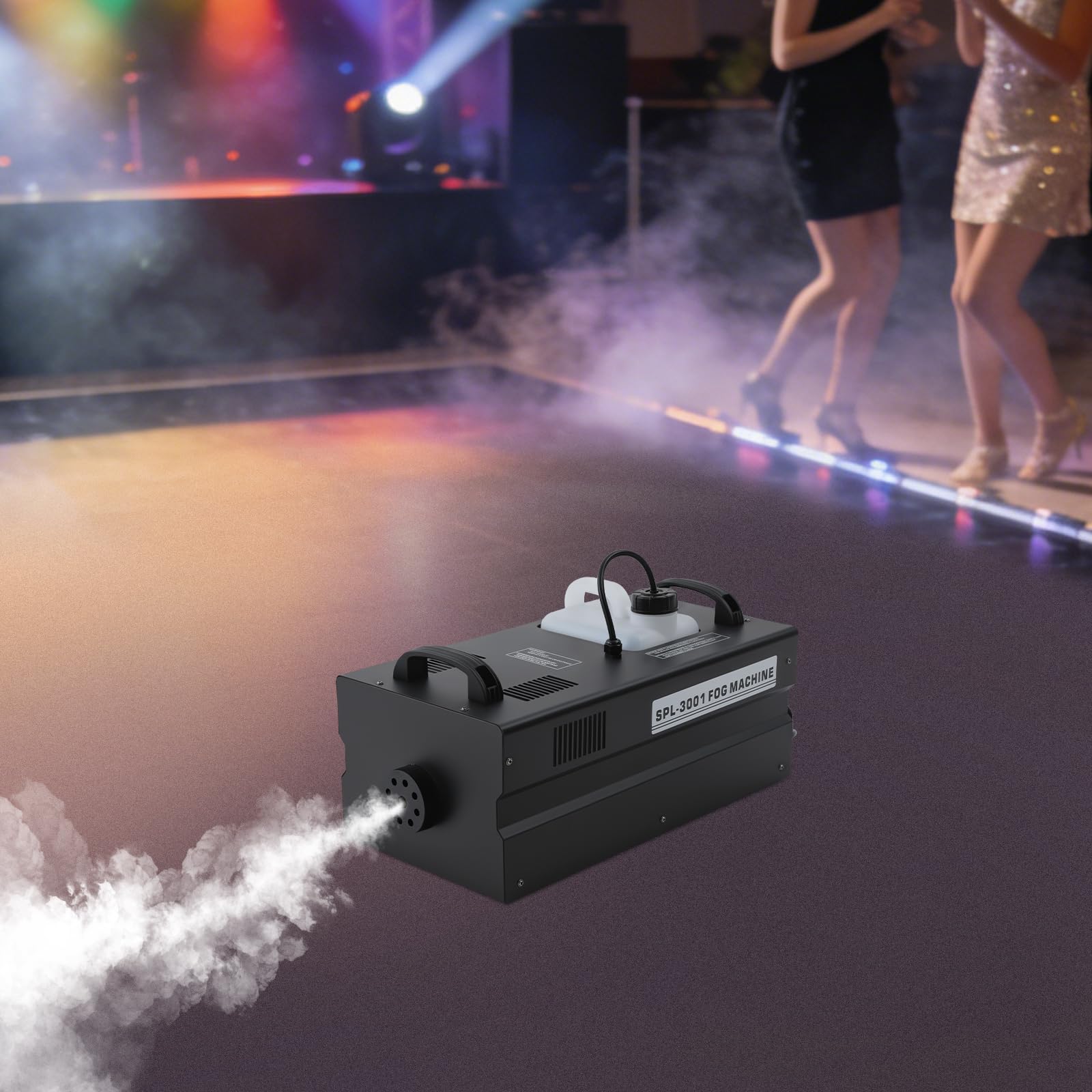 Mini Nebelmaschine 3000W, tragbar Rauchmaschine mit Fernbedienung, Fog Machine DJ Equipment für Disco Party, Hochzeit, Halloween, Weihnachten & Bühnenauftritte, 50 * 26 * 20cm