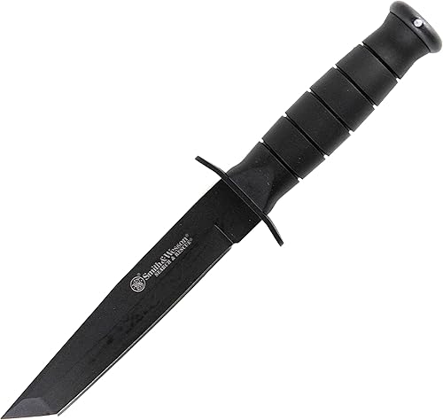 Smith & Wesson Search and Rescue CKSURT Cuchillo de hoja fija SS de 10.5 pulgadas con hoja Tanto de 6 pulgadas y mango de aluminio para exteriores,