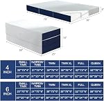 Folding Mattress,6 Inch Tri-fold Foam Mattress with Breathable and Washable Cover,Skin-Friendly,Supporting and Pressure,6" Twin Size Foldable Mattress Topper(38"x75"x6")