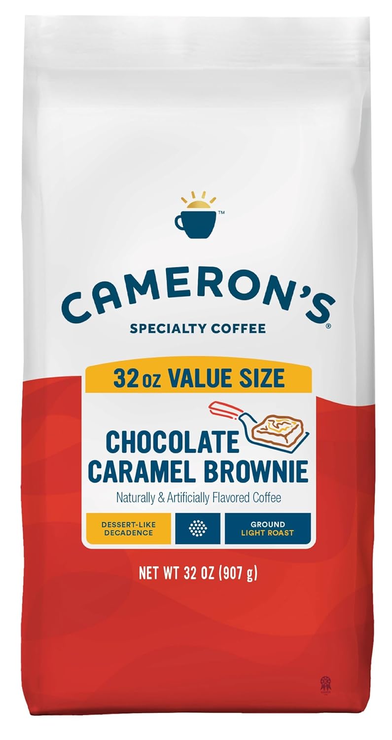 Cameron’s Coffee Roasted Ground Coffee Bag, Chocolate Caramel Brownie, 32 Ounce