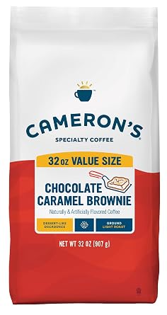 Camerons Coffee Roasted Ground Coffee Bag, Chocolate Caramel Brownie, 32 Ounce