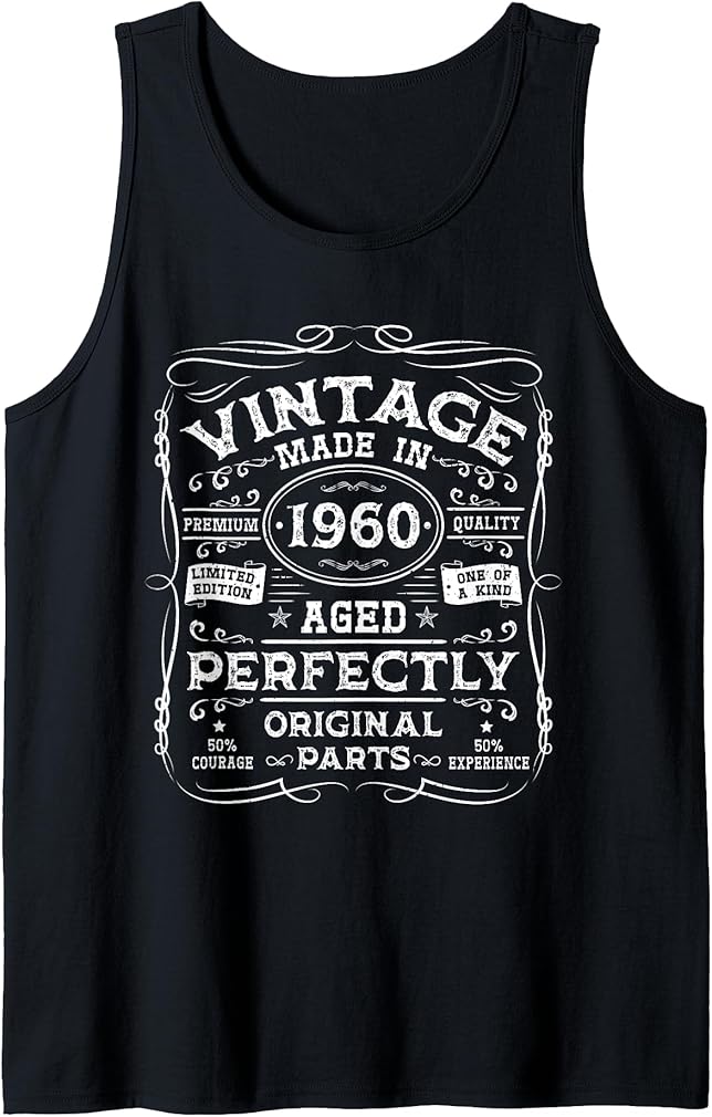 65th Birthday Gift Vintage 1960 Men Funny 65 Years Old 1960 Tank Top