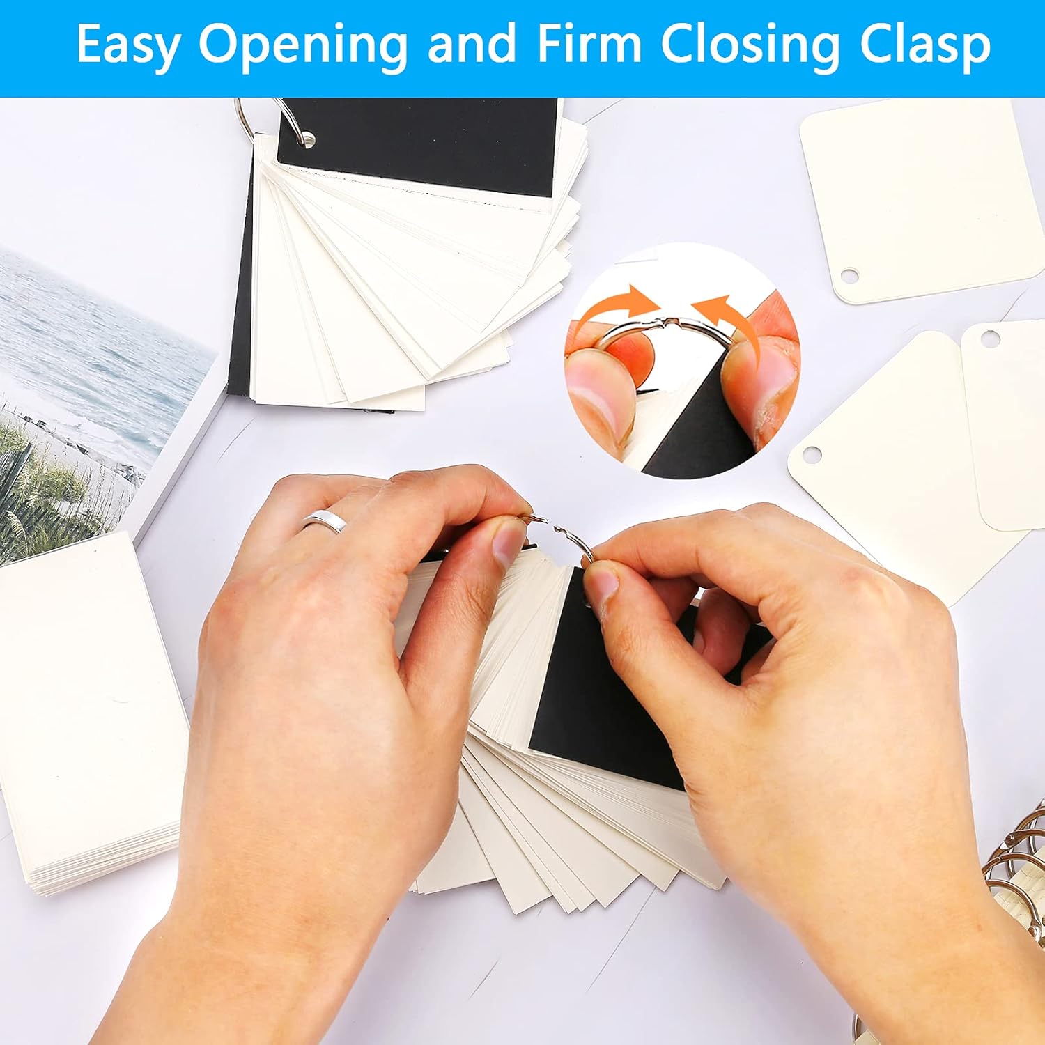 HUNINO 1 Inch Loose Leaf Binder Rings, 100PCS Nickel Plated Steel Book Rings for Index Cards, Keychain, Reports, Notebook, Loose Leaf Paper, Photo Albums : Office Products