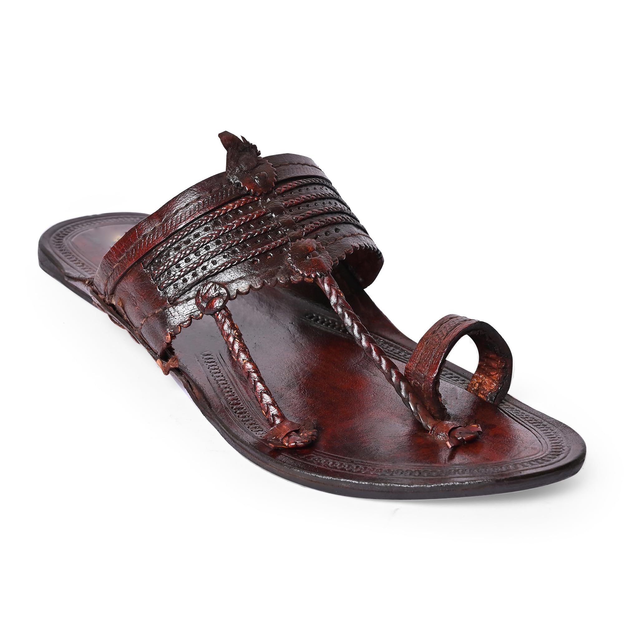Royal Khwaab Handmade 100% Genuine Leather Mens Kolhapuri Chappal Brown (B08GZGFH2W) Amazon Price History, Amazon Price Tracker