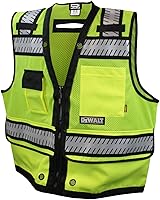 DEWALT DSV521 Class 2 Heavy Duty Surveyor Safety Vest 5X-Large - High Visibility Reflective Tape, Multiple Pockets