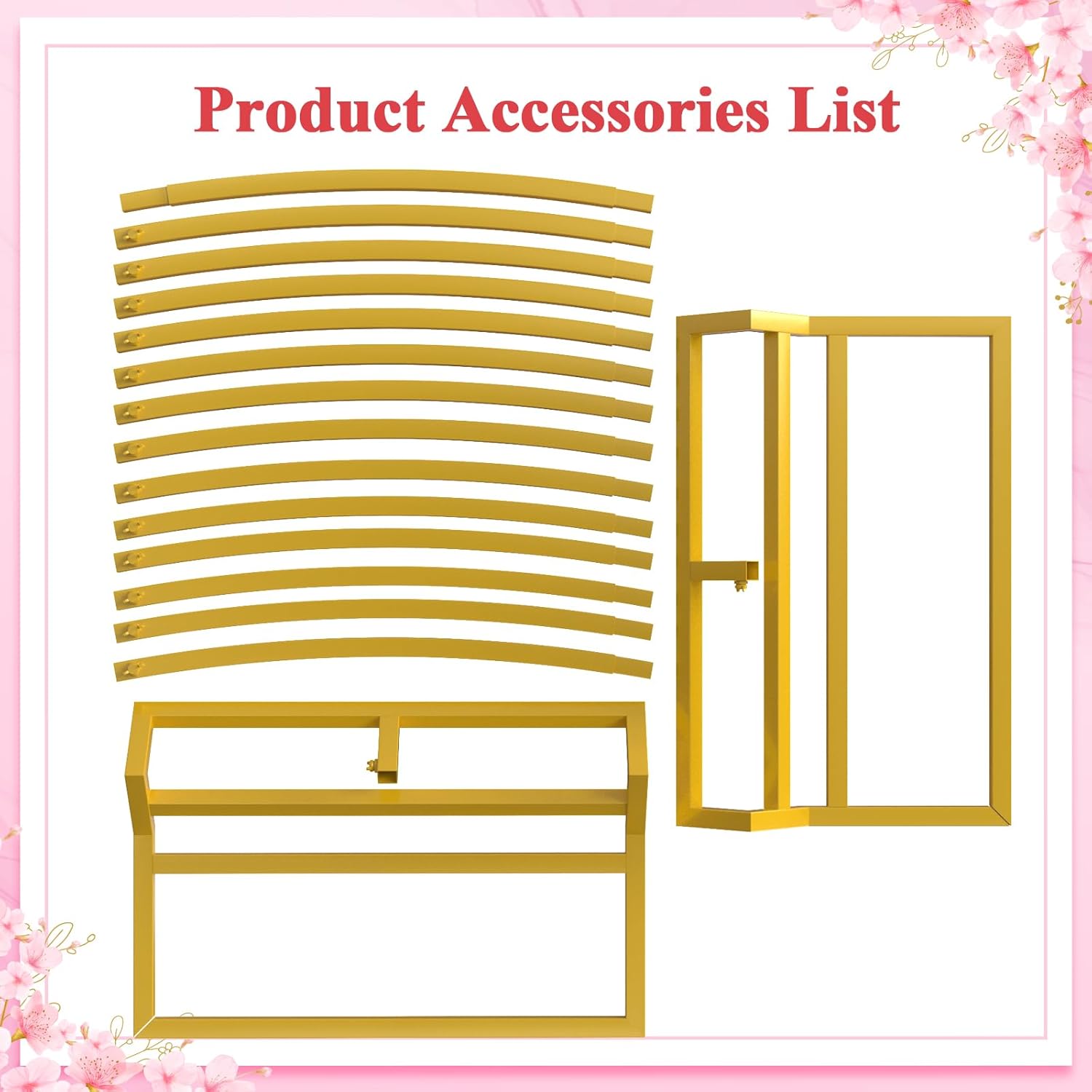 Putros 8FT Gold Round Backdrop Stand Metal Circle Balloon Arch Frame Wedding Arch for Ceremony Birthday Party Anniversary Bridal Graduation Decoration