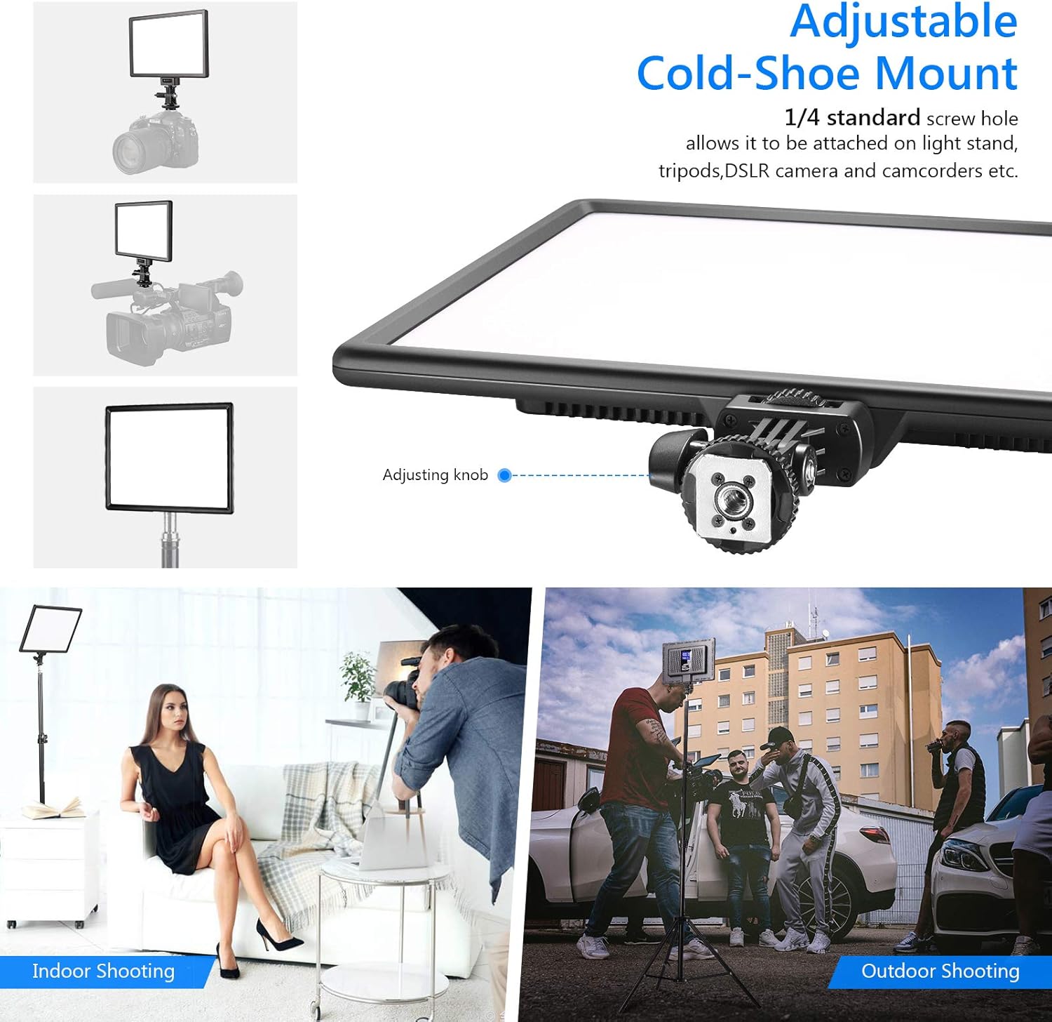 Exclusive Special Neewer Ultra-Thin LED Soft Light Panel with LCD Display, Built-in Lithium Batteries, Dimmable Bi-Color 3200-5600K CRI95+ On Camera Video Light for Photography YouTube TikTok Live Stream Zoom Meeting