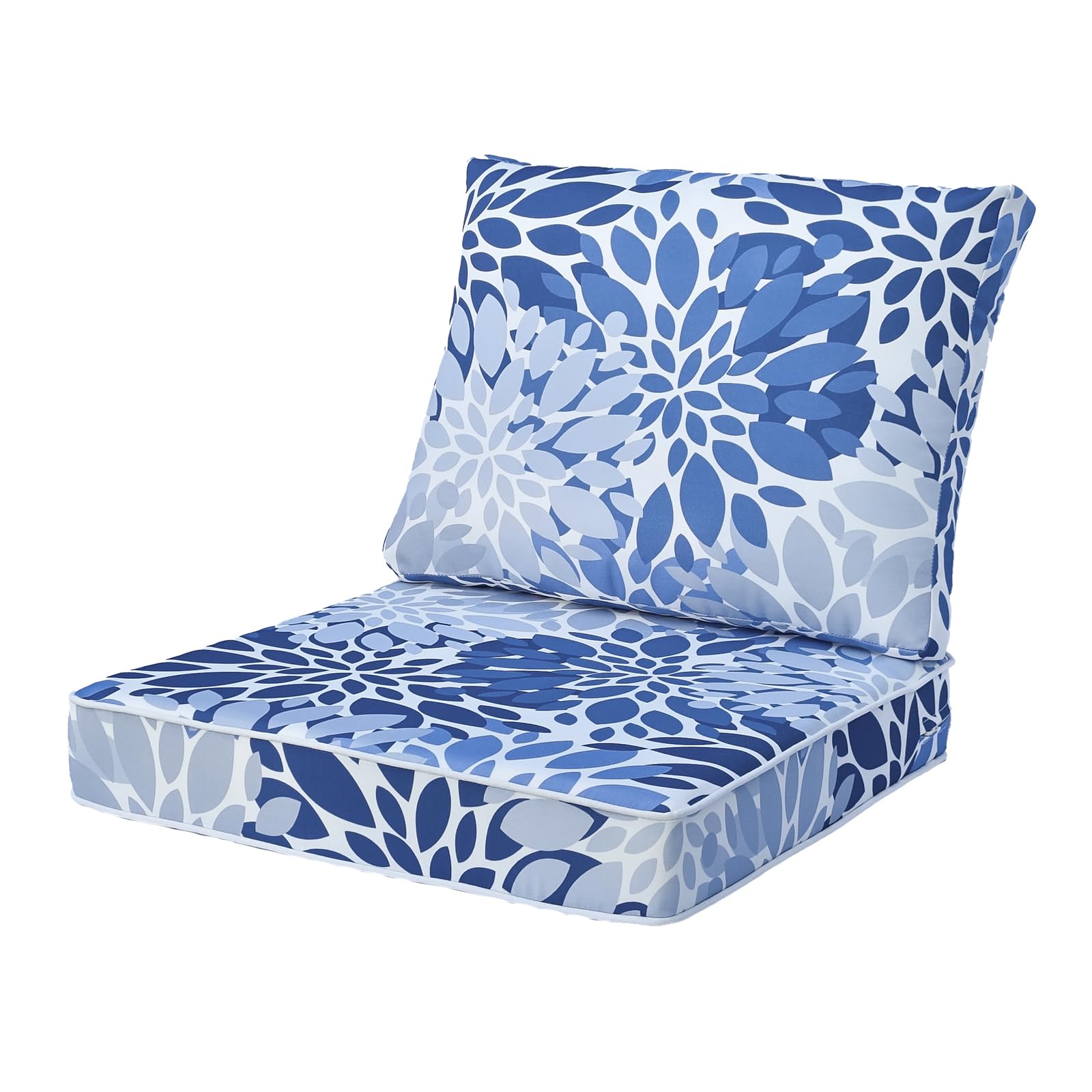 Outdoor Seat/Back Deep Chair Cushion Set for Patio Furniture Lounge