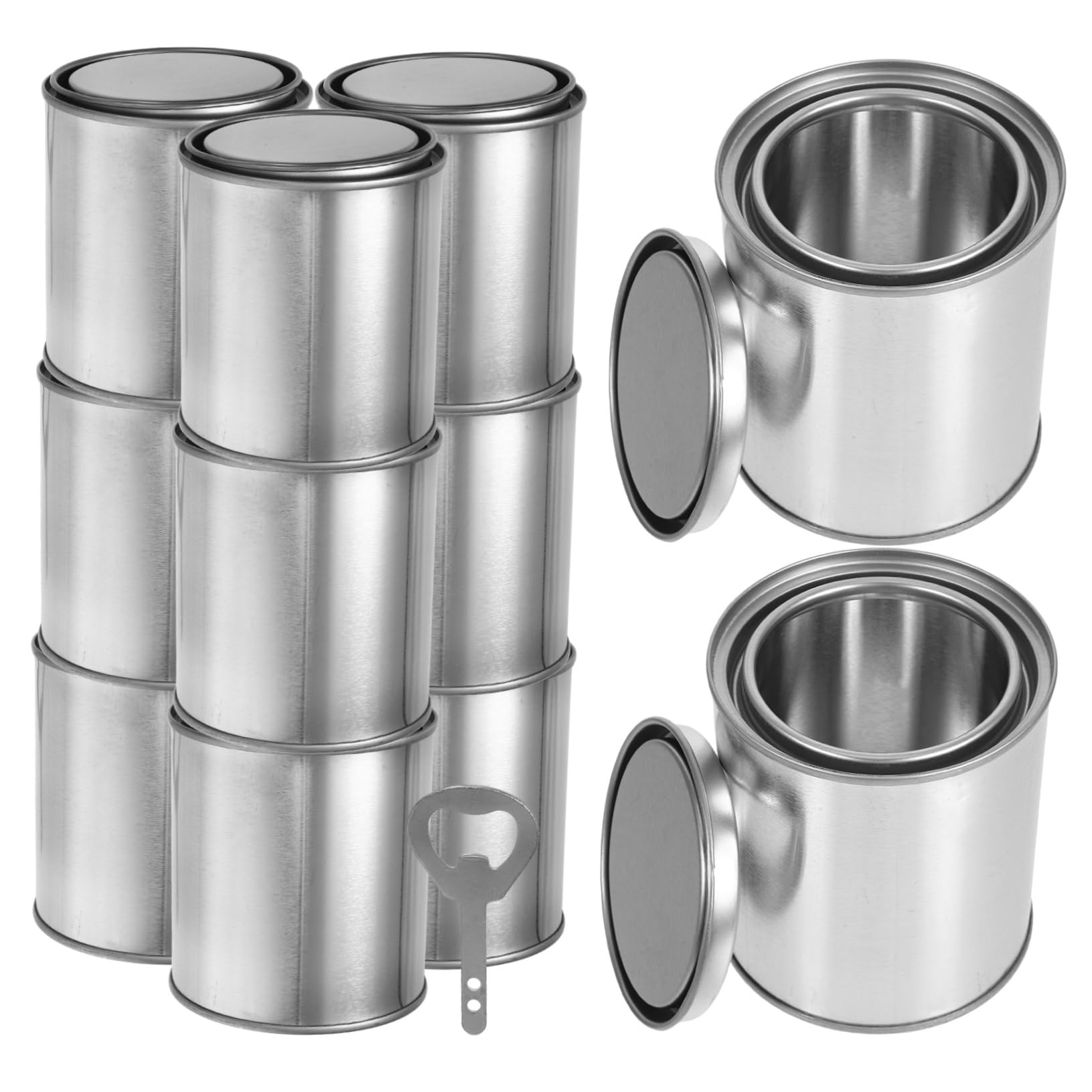 Latas De Metal Vacías Tapa Segura Contenedores De Pintura para Almacenar Pintura Sobrante