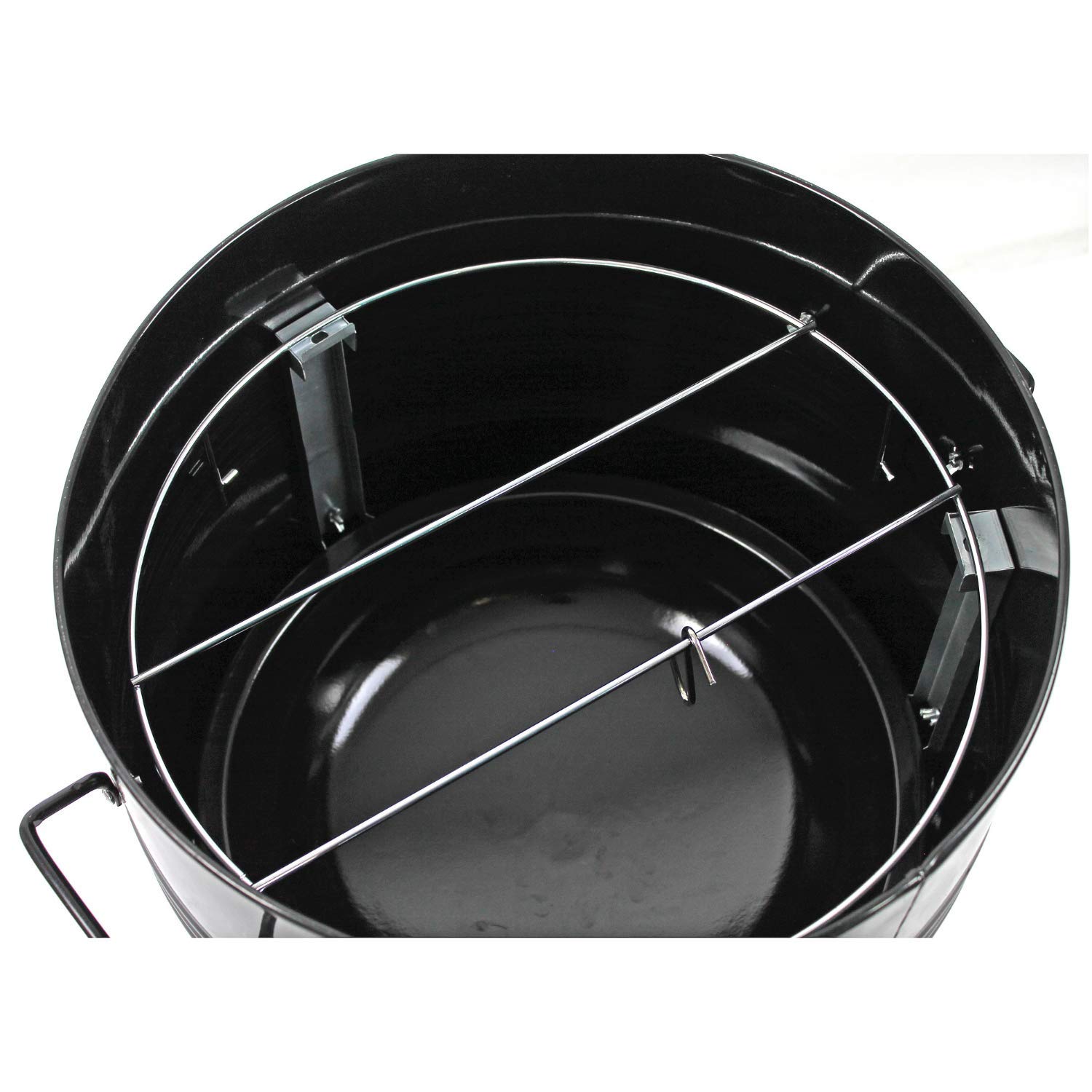 MasterCook - Barbecue A Carbonella Barrel Impilabile In Acciaio Con Termometro E Coperchio, 3 in 1 Multifunzione Grill, Affumicatore E Forno Pizza, Diametro 48 Cm E Altezza 100 Cm