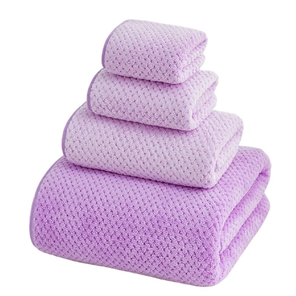 Serviette de bain en velours corail épais suspendre pour douche homme femme