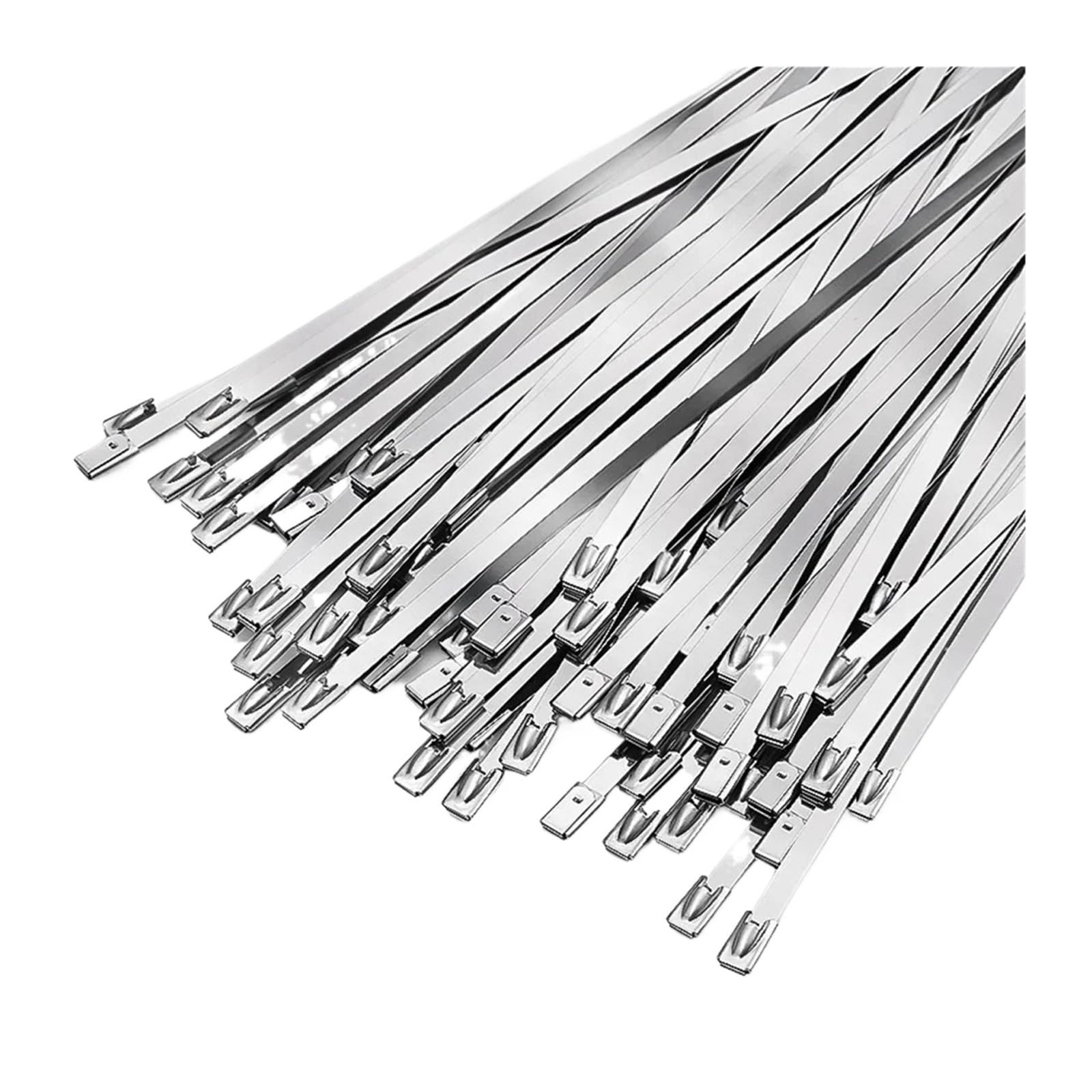 Metalowe opaski kablowe ze stali nierdzewnej samoblokujące pierścienie mocujące wytrzymałe opaski kablowe organizator wydechu do biura domowego(4.6x200mm,500PCS)
