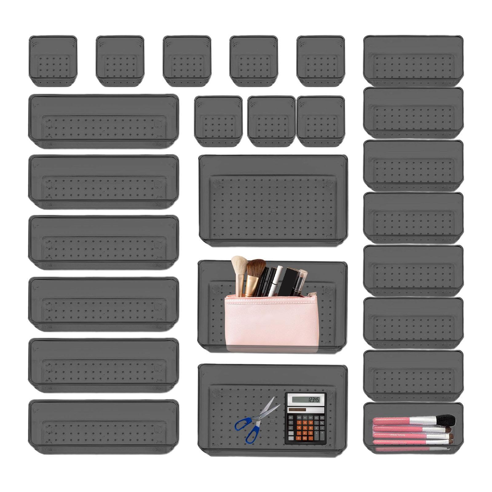 Bandeja organizadora de cajones de cocina y contenedores de almacenamiento para maquillaje