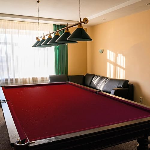 Miniatura 5 de Mixweer Paño de billar de 8.53 pies, fieltro para mesa de billar con 6 tiras de tela, mantel profesional para mesa de billar de 8 pies, mesa de