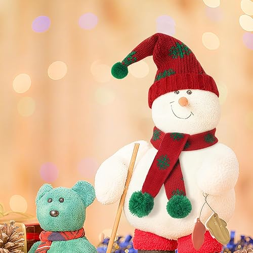 Vista 87 de Geyoga 8 piezas de mini sombreros y bufandas de Papá Noel, accesorios de Navidad, sombrero de gnomo pequeño para manualidades, bricolaje para Blanco