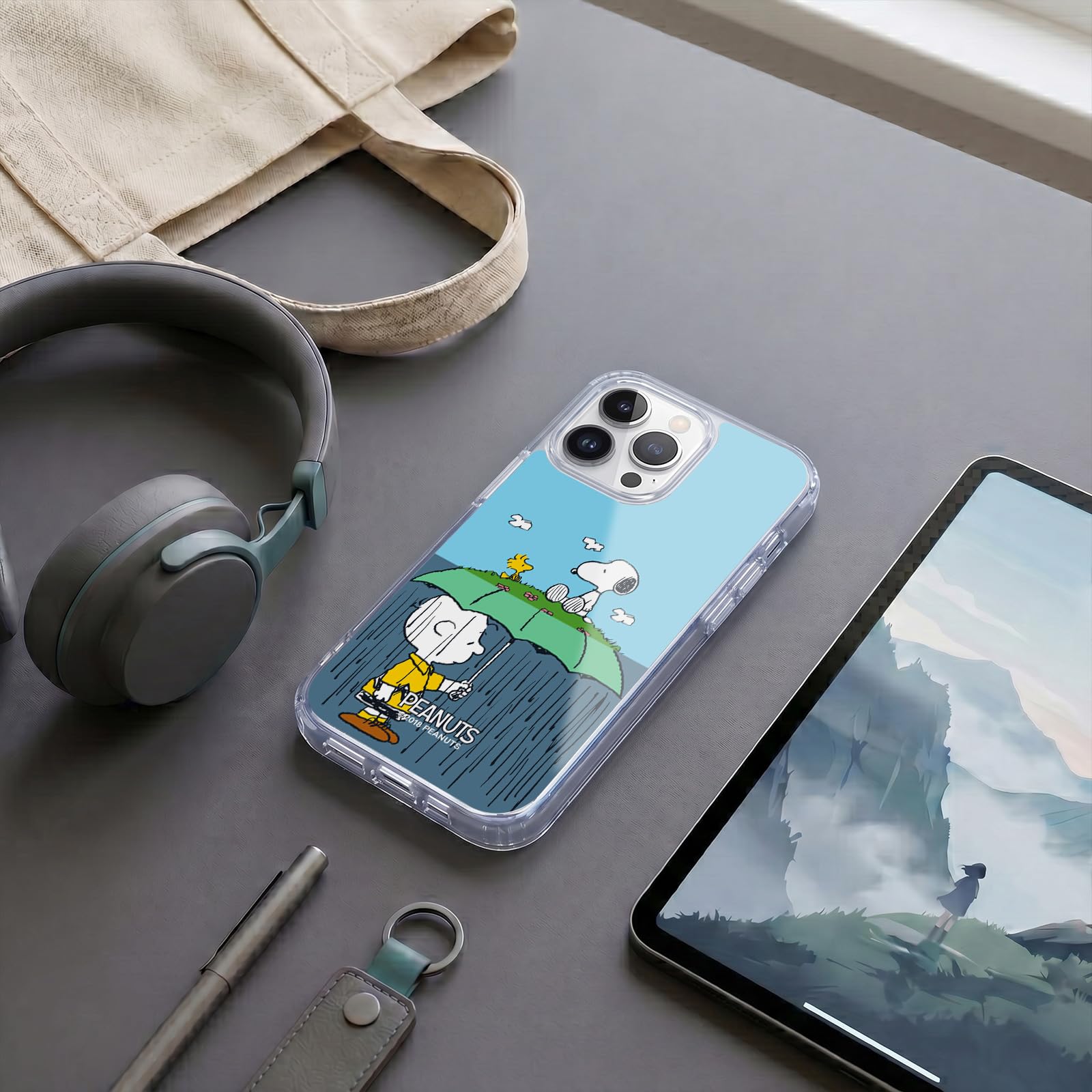 Head Case Designs Licenza Ufficiale Peanuts Charlie, Snoppy & Woodstock metà E Risate Custodia in Gel [Protezione di Grado Militare] Compatibile con Apple iPhone 14 PRO E Compatibile con MagSafe