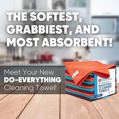 Miniatura 7 de Toallas de microfibra Buff Pro de 16 x 16 pulgadas (azul, verde, rojo, amarillo)