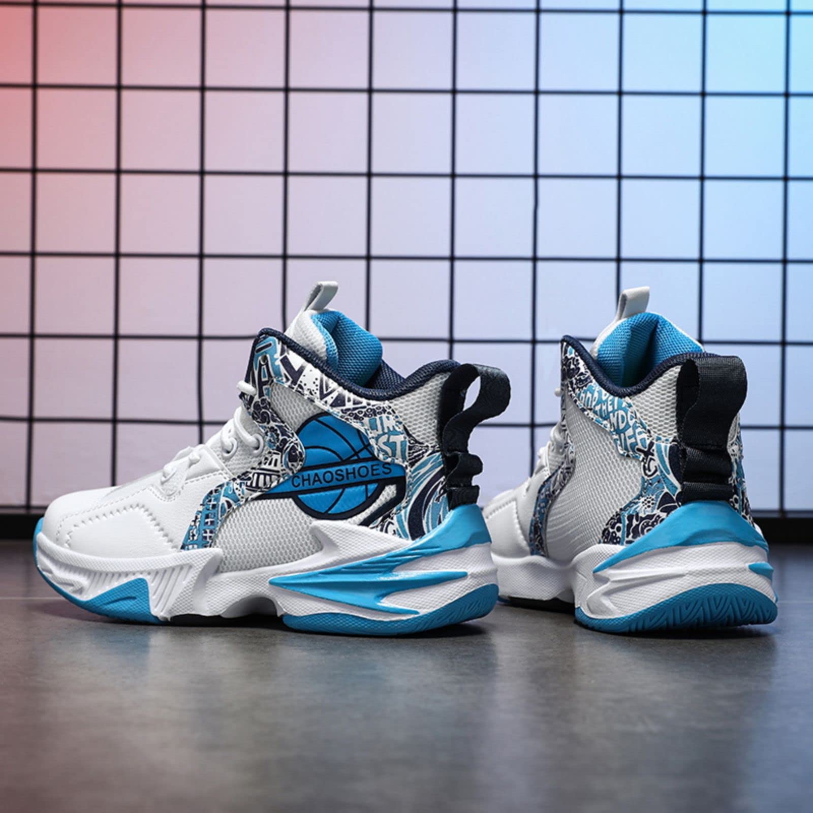 Ucilxi Fashion Anti-Slip wear-Resistant Sports Basketball Shoes Blue