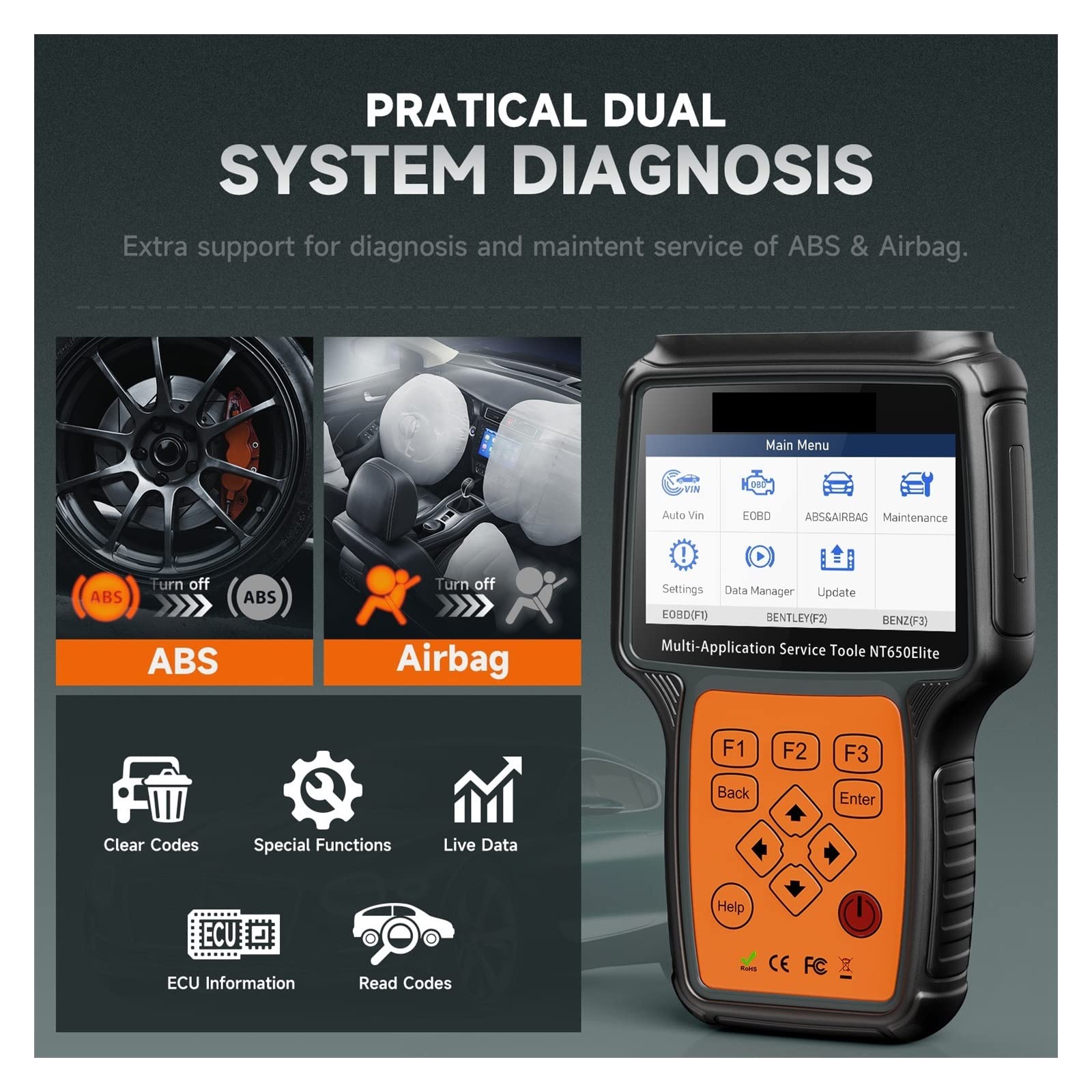 Escáner de Pared, Restablecimiento De La Herramienta Diagnóstico Profesional del Automóvil Escáner Automotriz para detectar Metales y Madera