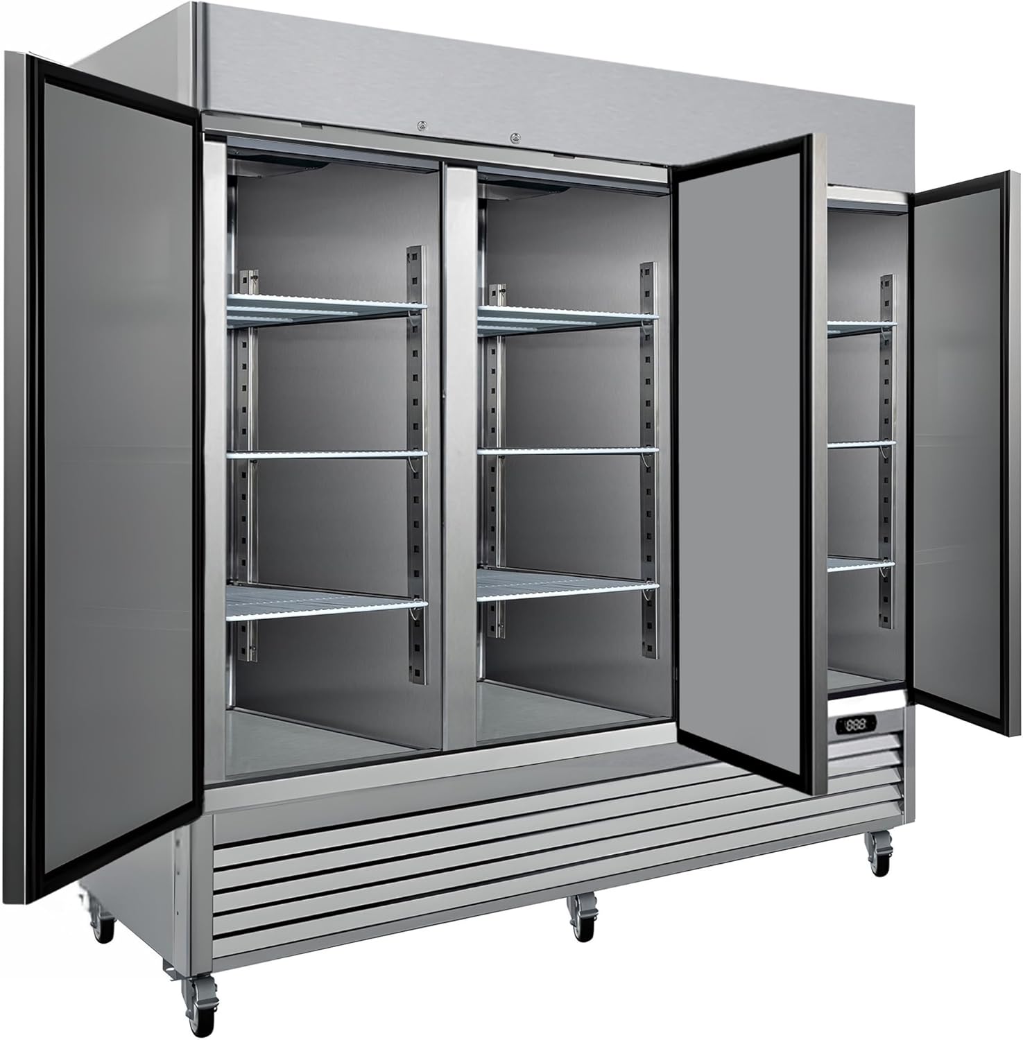 Kenmore 72 Cu.ft Commercial Freezer – Upright Convertible Refrigerator, Frost Free, Congelador For Restaurant, Industrial Use, Cafe, Shop, Buffet Station, Reach-In Full-Size, Stainless Steel