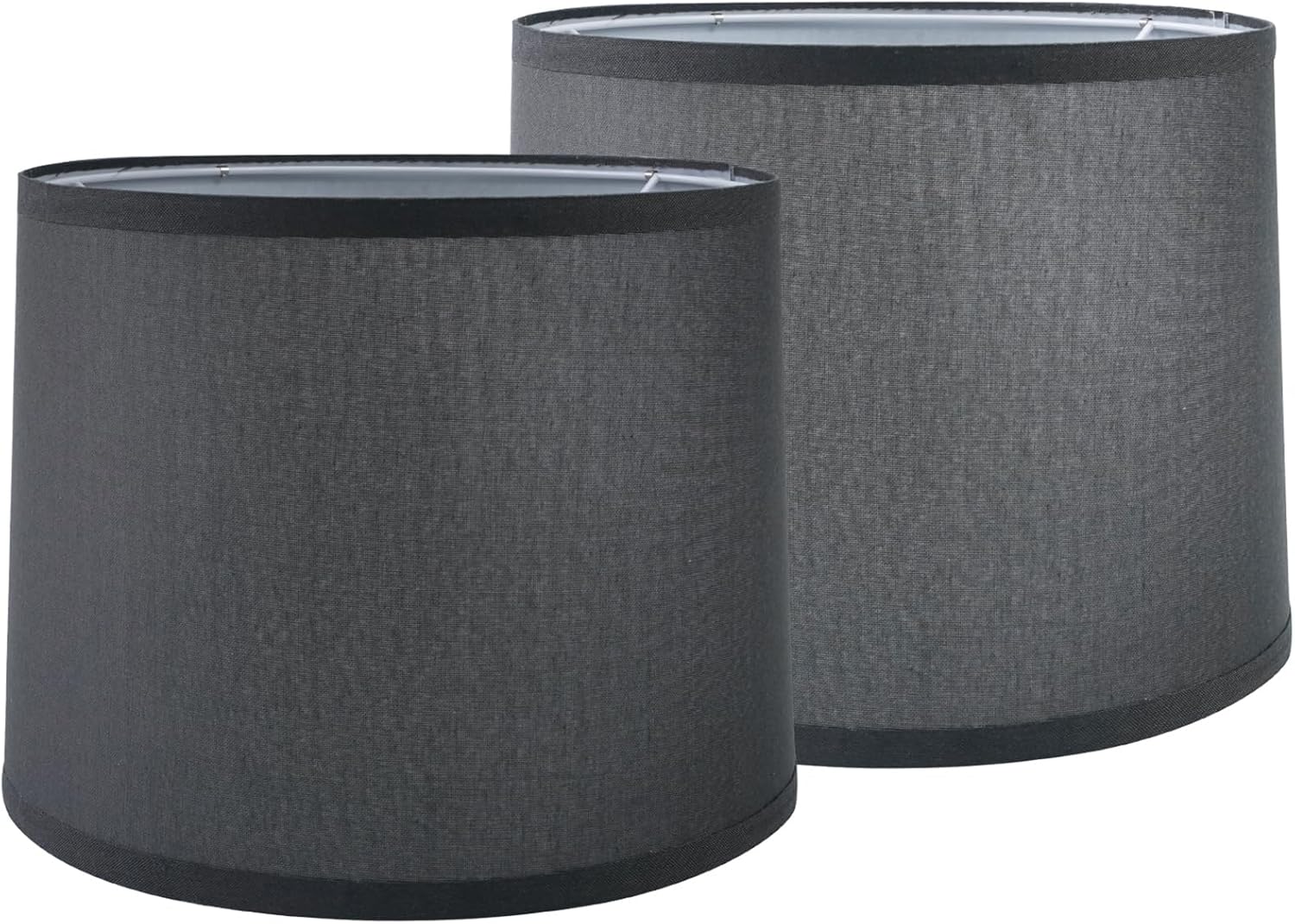 SRZDH Lampshades Set of 2, Fabric Burlap Lampshades 11.6" Top x 12.6