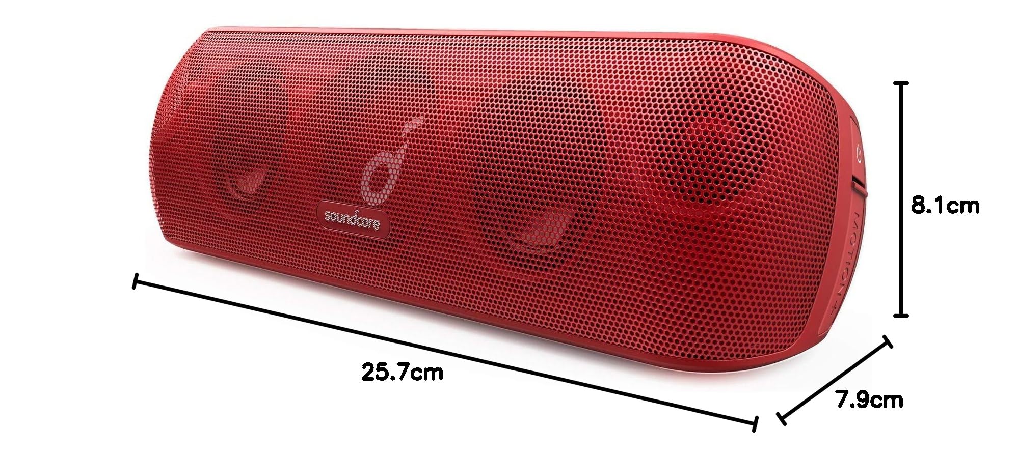 Soundcore Motion+ Enceinte Bluetooth Puissante avec Son Hi-Res 30W, USB-C, 12 Heures d'autonomie, Étanchéité IPX7, App avec EQ modifiable, DSP avancé et Audio Haute fidélité