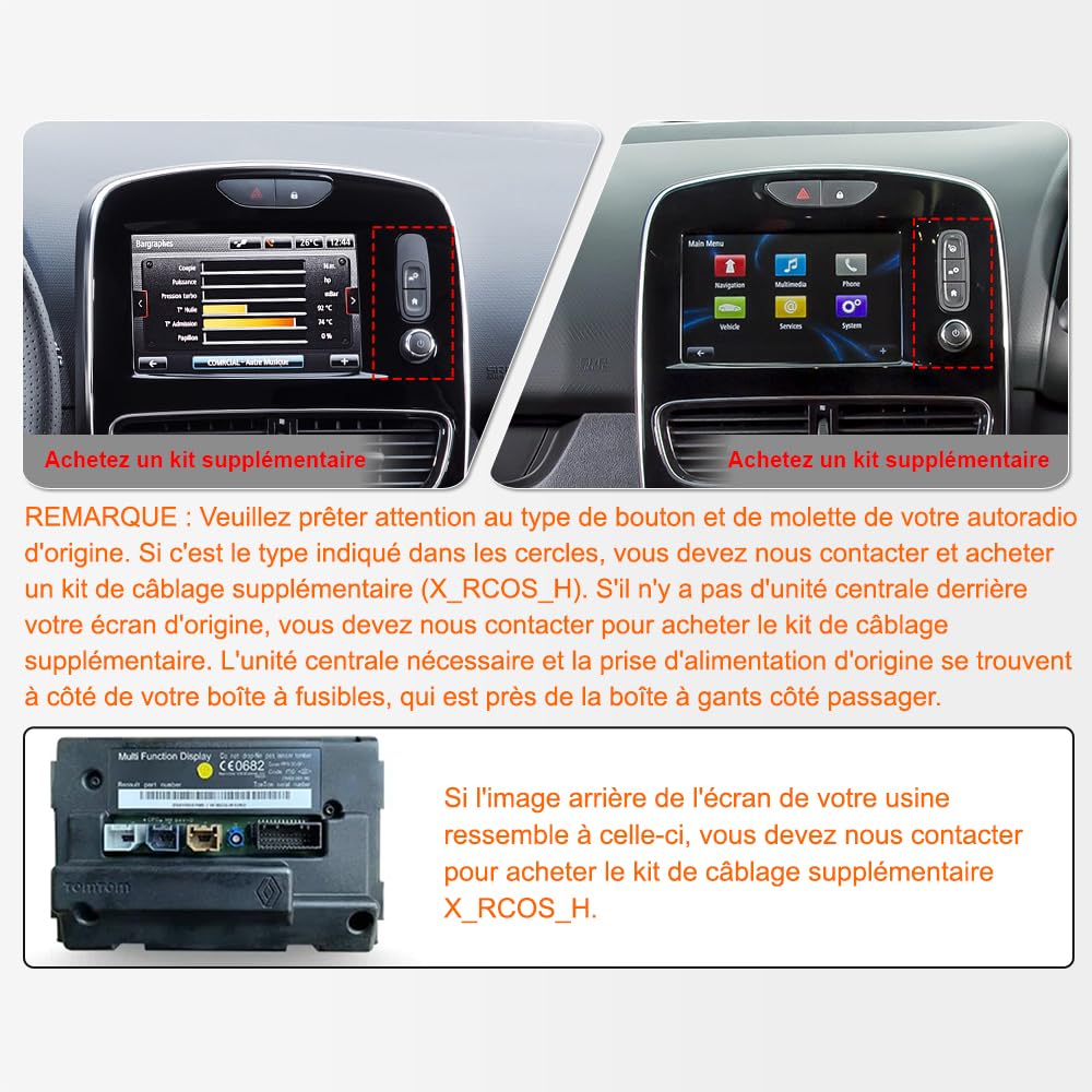 Autoradio Android 15 pour Renault Clio MK4 2012–2018-10,1" écran Tactile, 8-Core, 4+64 Go, Carplay sans Fil Android Auto, Dab+, Bluetooth, GPS, WiFi, Compatible avec SWC