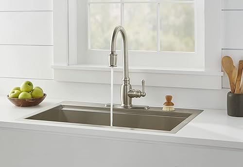 Miniatura 7 de Gerber Plumbing Opulencia - Grifo de cocina desplegable con retroceso SnapBack
