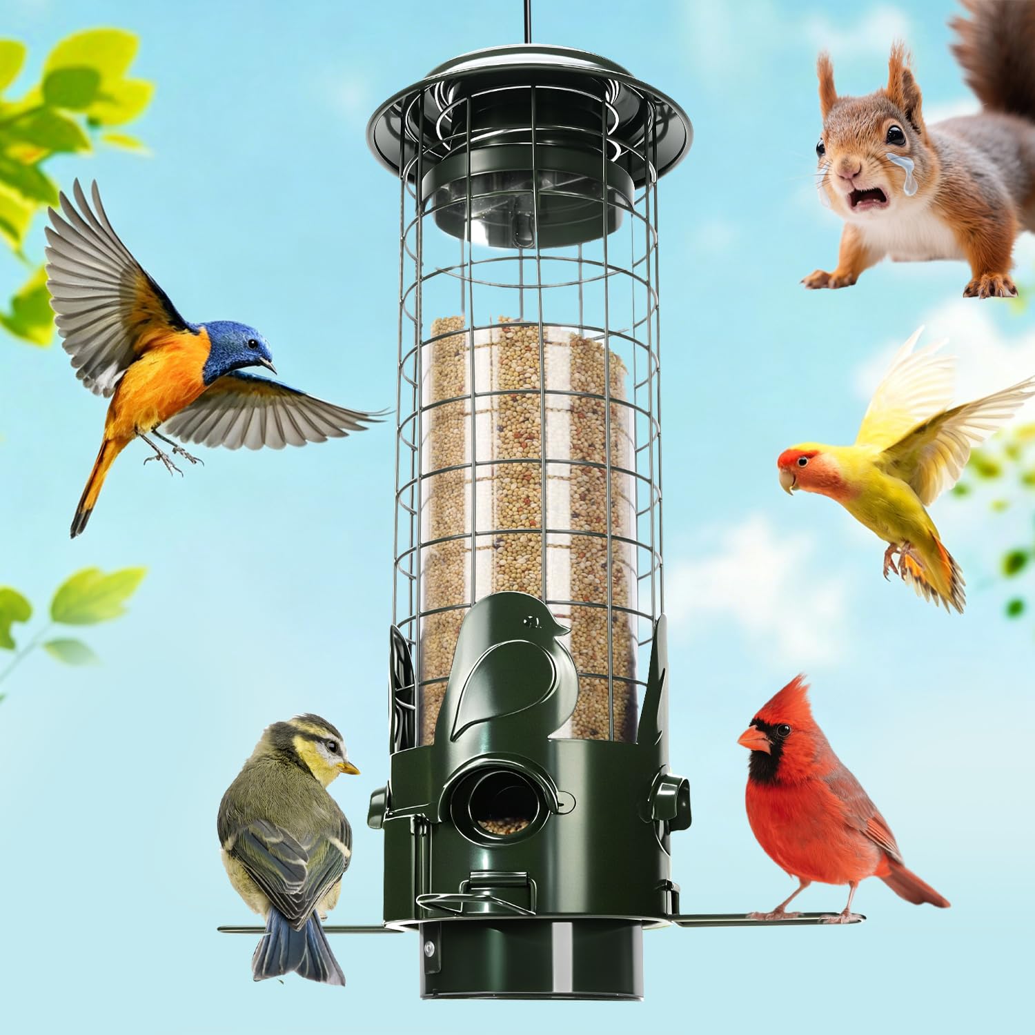 OMEUTY Weight-Activated Squirrel Proof Feeder