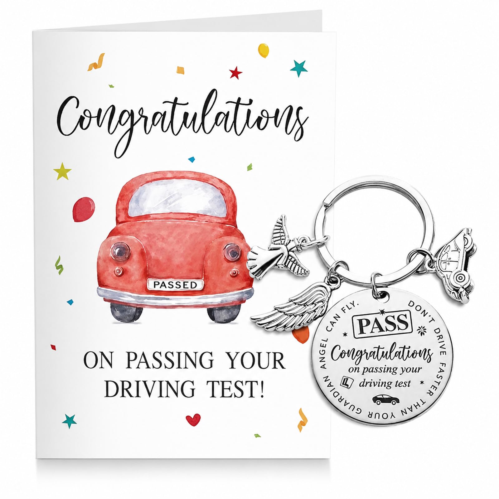 Drive Safe Keyring with Congratulations Card – Passed Driving Test Gift Set