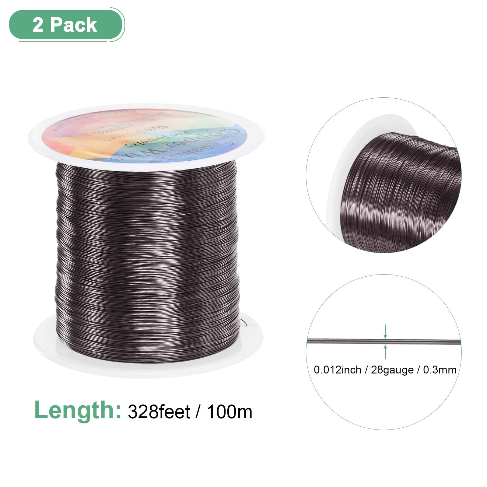 M METERXITY 2-Rolls 0.3mm Jewelry Wire - Image 3